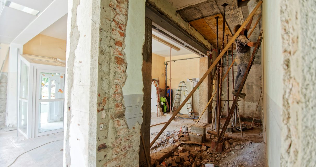 contractors working on a home remdoeling project